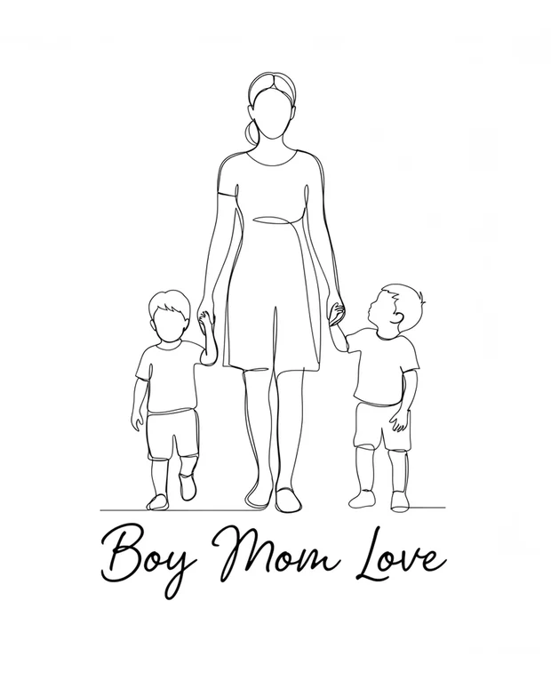 Boy Mom t-shirt design idea 5 for print on demand