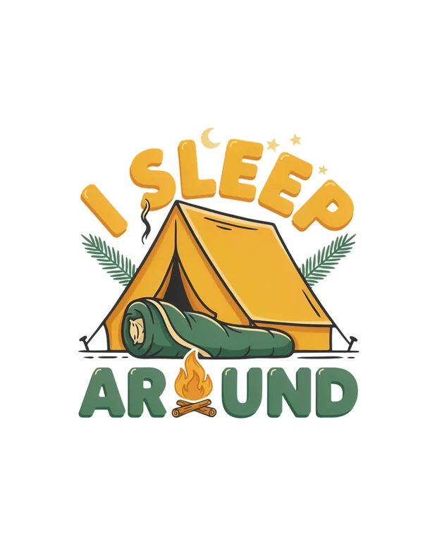 Camping t-shirt design idea 3 for print on demand