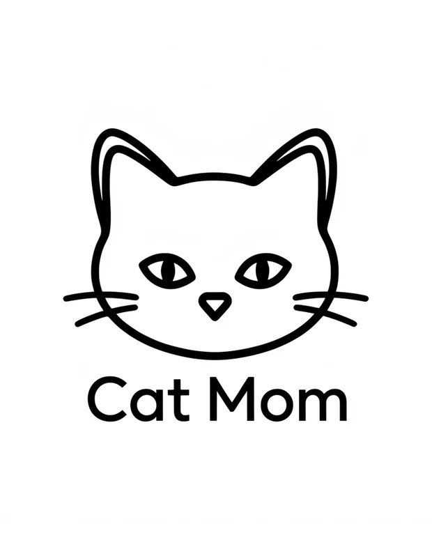 Cat Mom t-shirt design idea 3 for print on demand