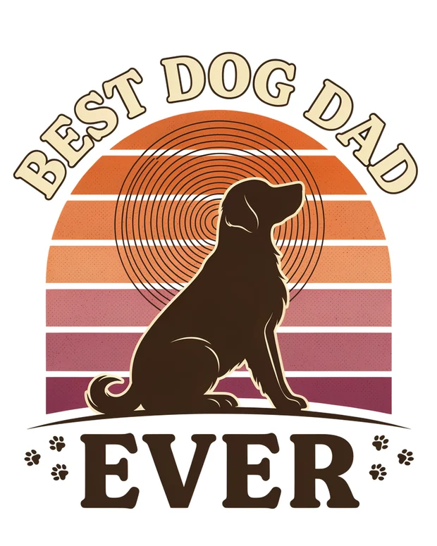 Dog Dad t-shirt design idea 4 for print on demand