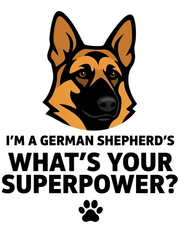 German Shepherd t-shirt design idea 3 for print on demand