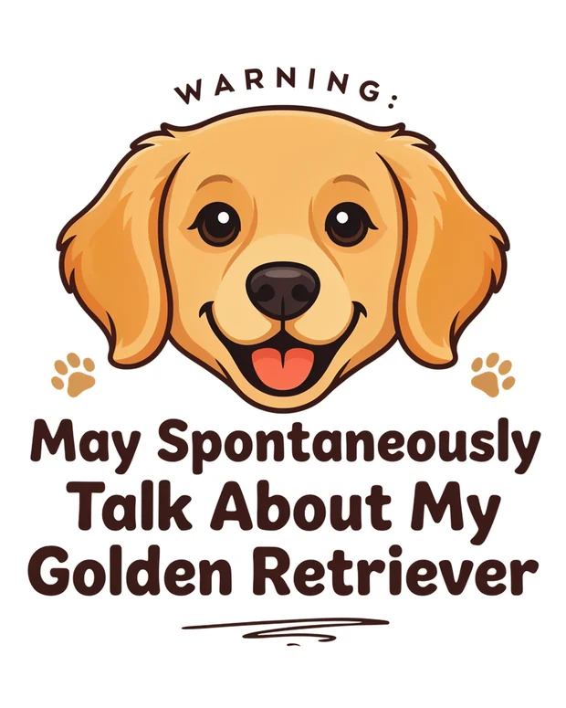 Golden Retriever t-shirt design idea 3 for print on demand