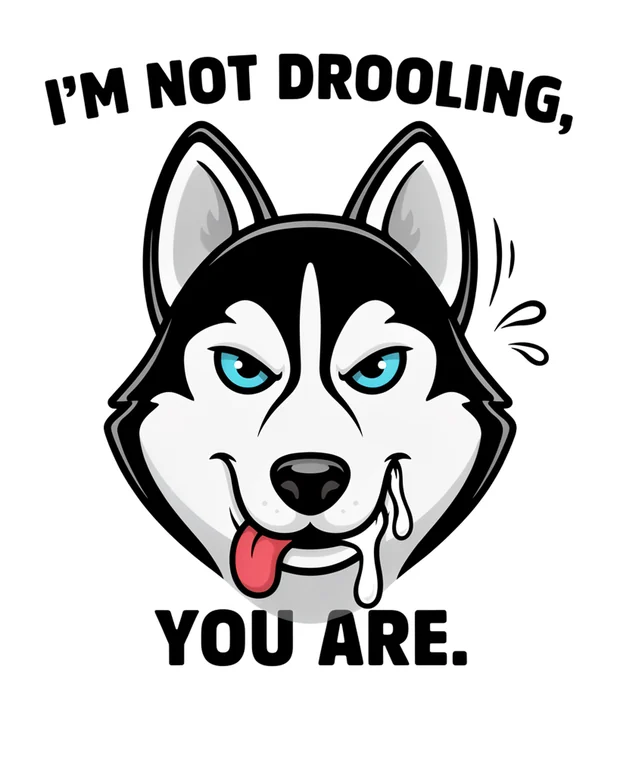 Husky t-shirt design idea 3 for print on demand