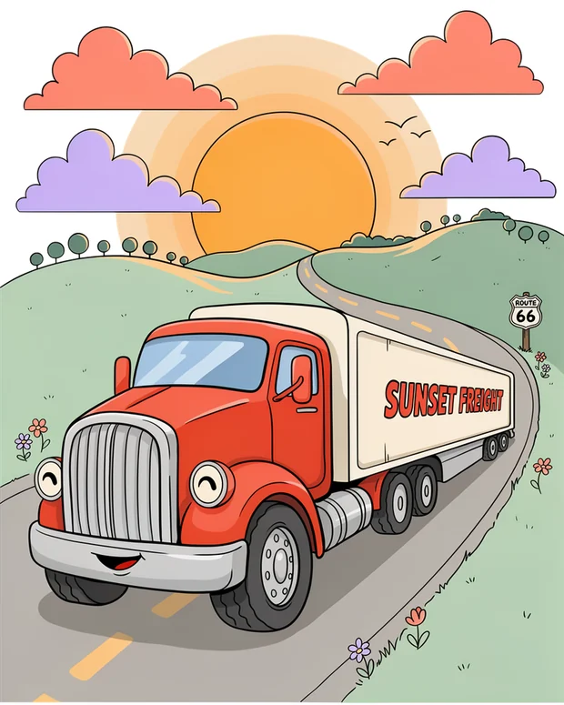 Trucker t-shirt design idea 2 for print on demand